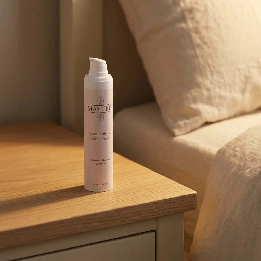 Mayteo Ceramide Barrier Night Cream in een natuurlijke setting