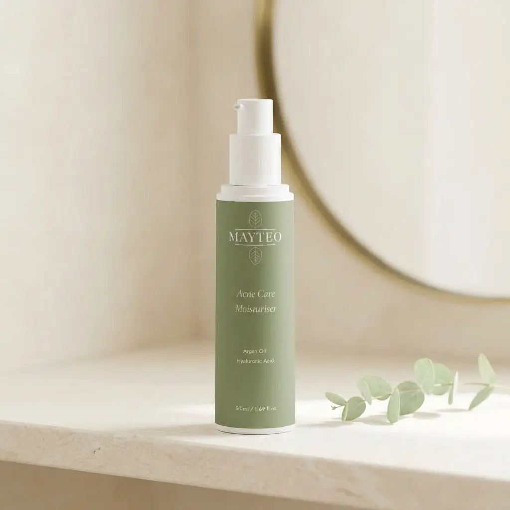 Mayteo Acne Care Moisturiser in een natuurlijke setting