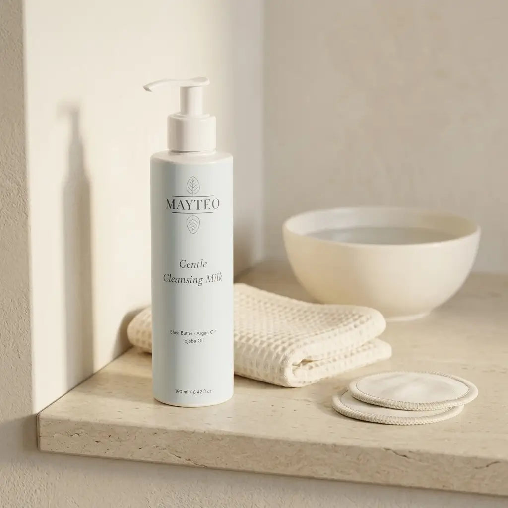 Mayteo Gentle Cleansing Milk in een natuurlijke setting